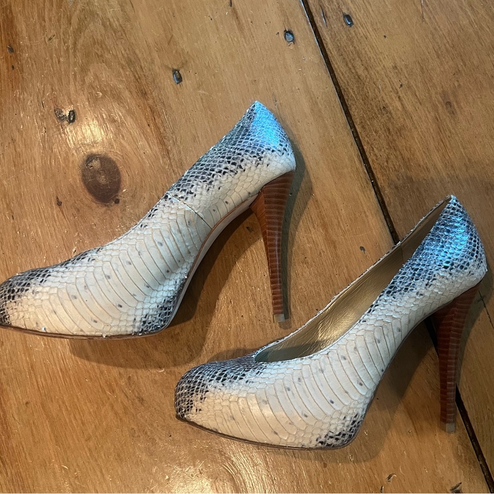 Stuart Weitzman Snakeskin Platform Pump - image 6